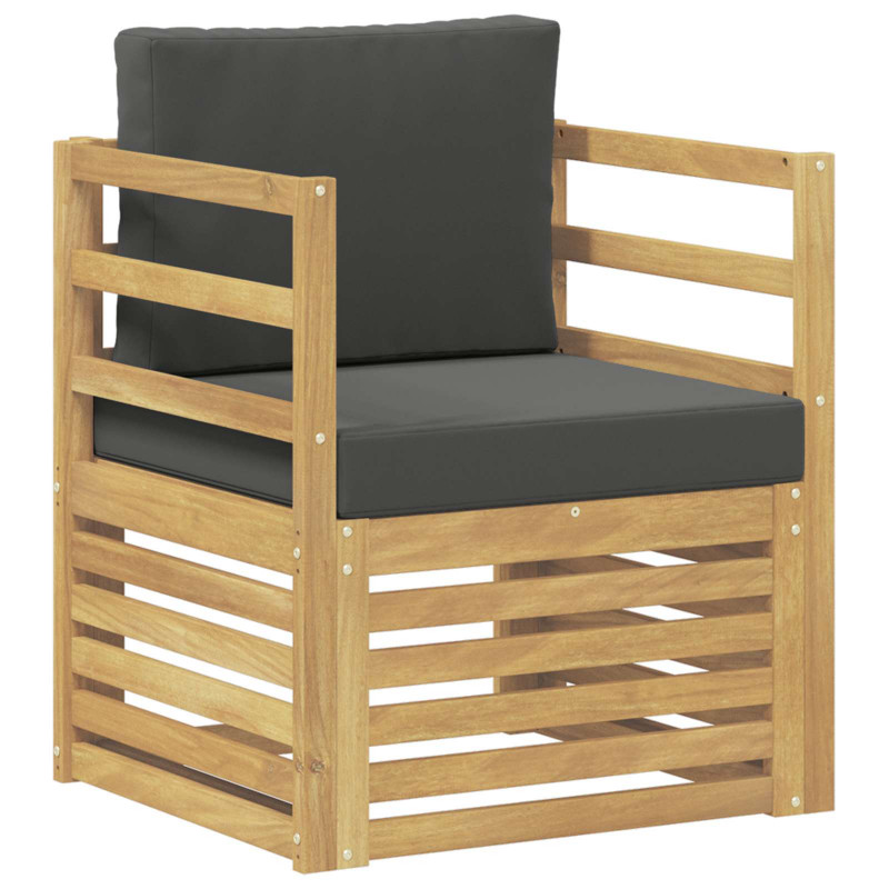 Sofa na zewnątrz Poliester biały i antracytowy