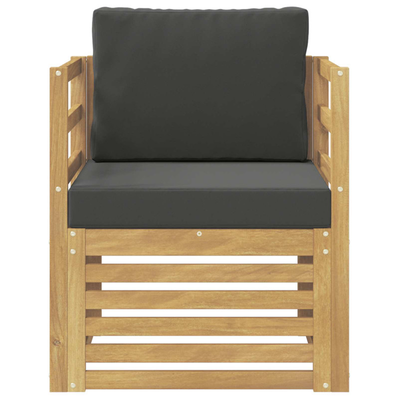 Sofa na zewnątrz Poliester biały i antracytowy