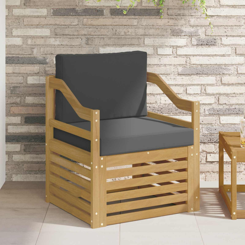 Sofa na zewnątrz Poliester biały i antracytowy