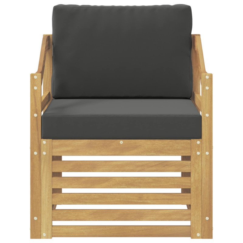 Sofa na zewnątrz Poliester biały i antracytowy