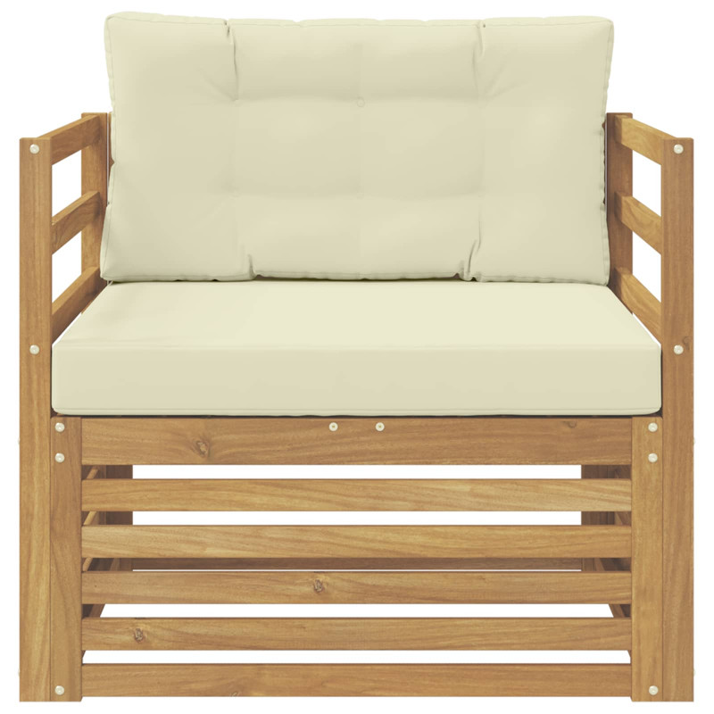 Sofa na zewnątrz Biały i kremowy