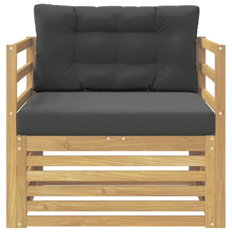 Sofa na zewnątrz Biały i antracyt