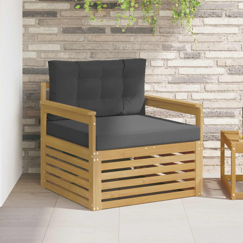 Sofa na zewnątrz Poliester biały i antracytowy