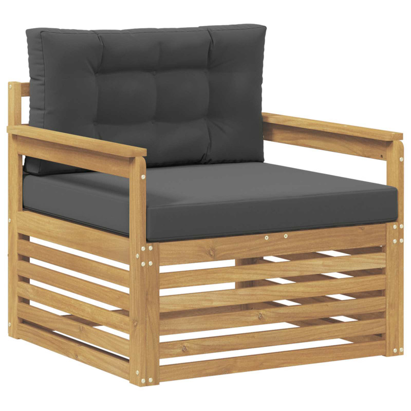 Sofa na zewnątrz Poliester biały i antracytowy