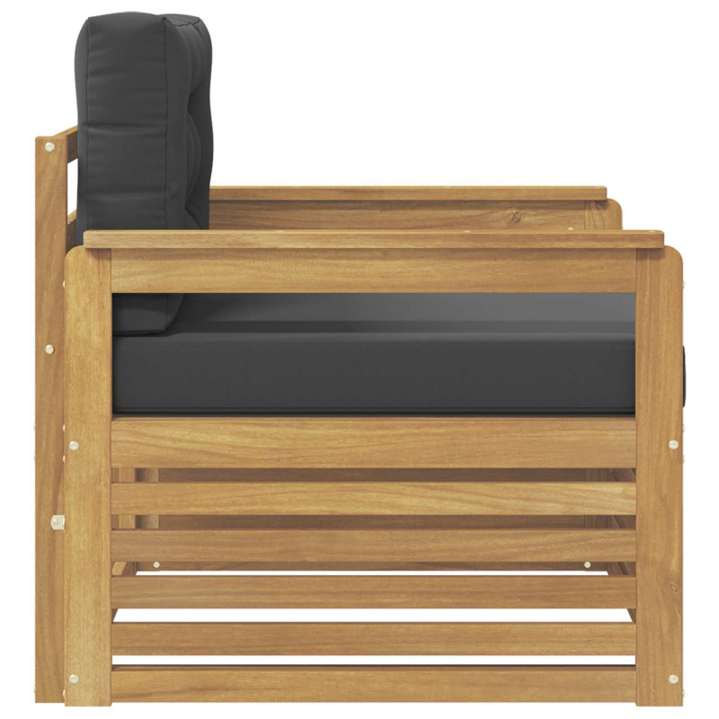 Sofa na zewnątrz Poliester biały i antracytowy