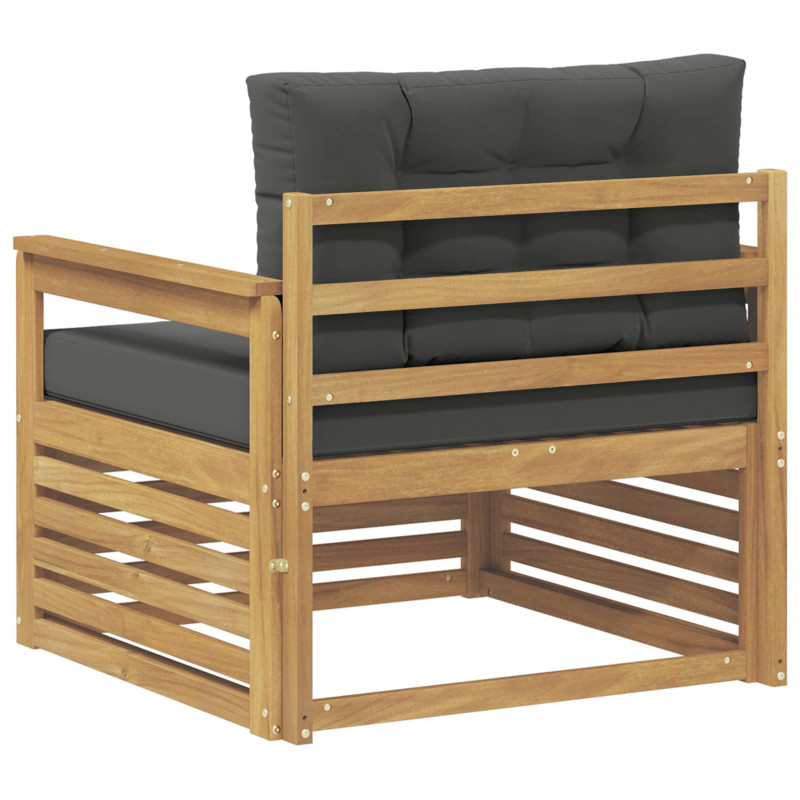 Sofa na zewnątrz Poliester biały i antracytowy