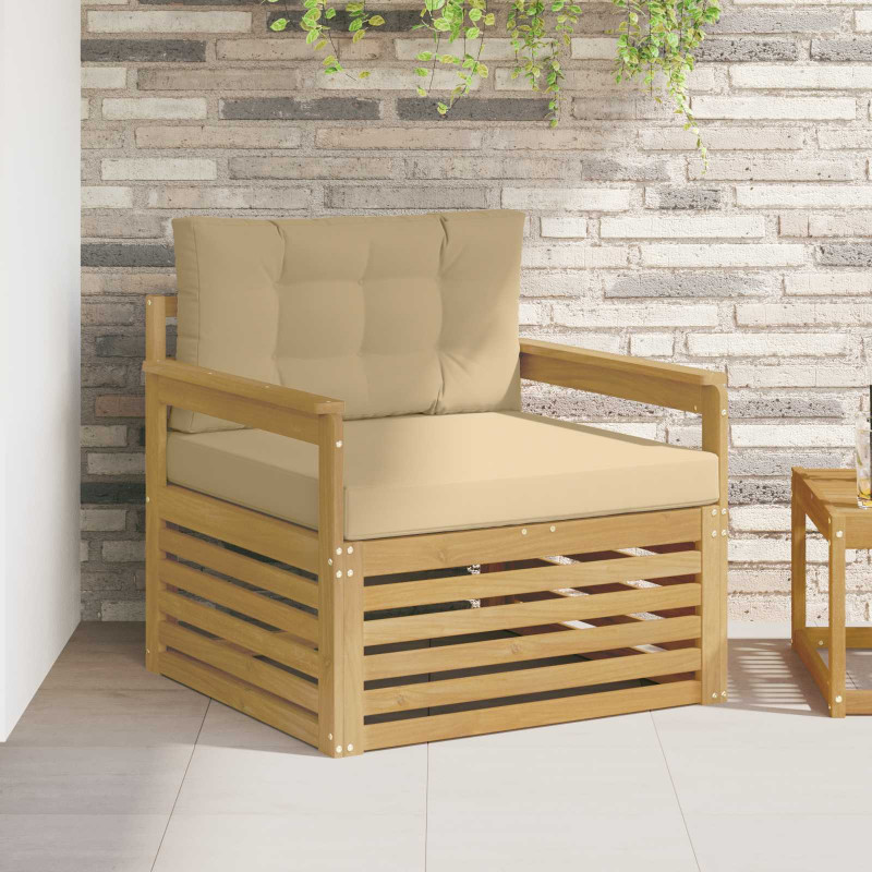 Sofa na zewnątrz Poliester Biały