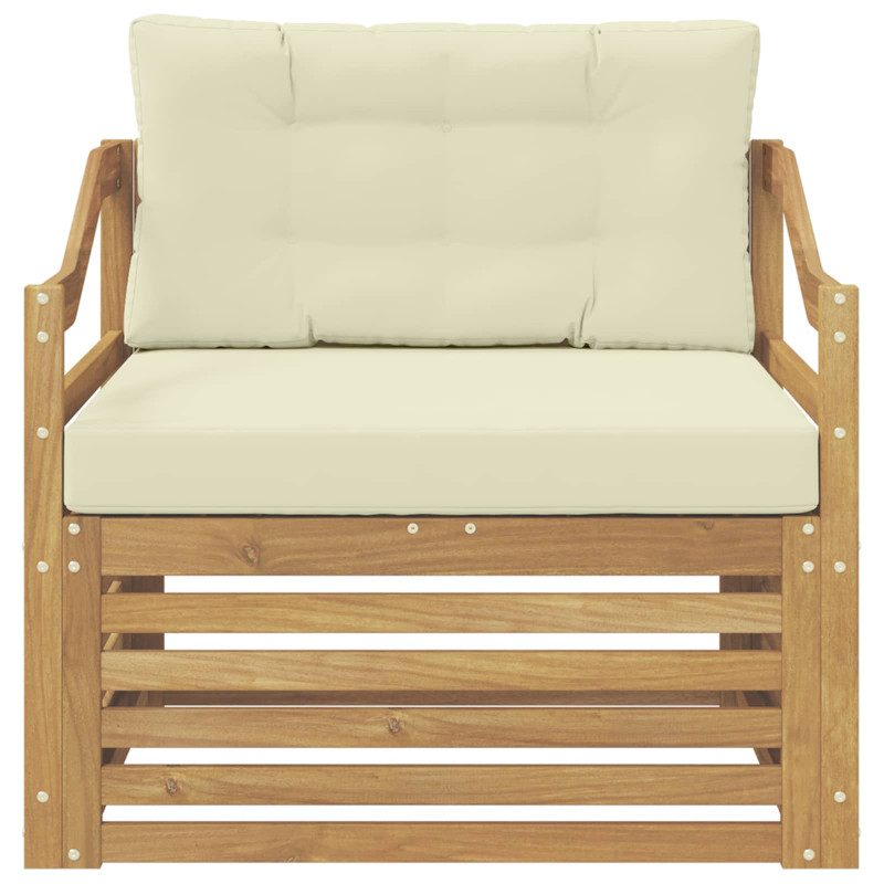Sofa na zewnątrz Biały i kremowy