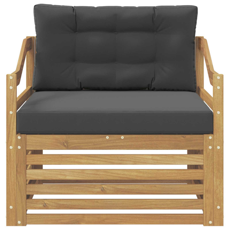 Sofa na zewnątrz Biały i antracyt