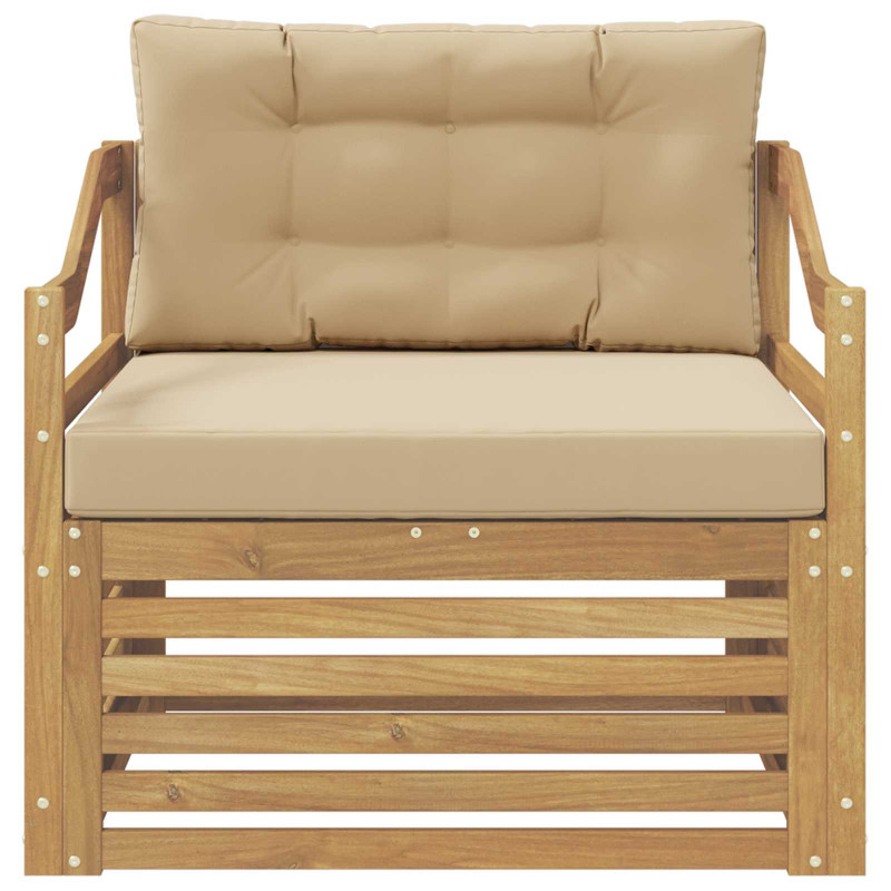 Sofa na zewnątrz Biały i Beżowy
