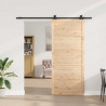 Drzwi przesuwne naturalny 100 x 208 cm Lite drewno sosnowe