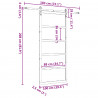 Drzwi przesuwne naturalny 100 x 208 cm Lite drewno sosnowe