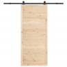 Drzwi przesuwne naturalny 100 x 208 cm Lite drewno sosnowe