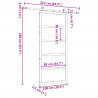 Drzwi przesuwne naturalny 100 x 208 cm Lite drewno sosnowe