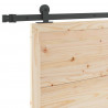 Drzwi przesuwne naturalny 80 x 208 cm Lite drewno sosnowe