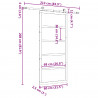 Drzwi przesuwne naturalny 80 x 208 cm Lite drewno sosnowe