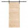 Drzwi przesuwne naturalny 90 x 208 cm Lite drewno sosnowe