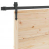 Drzwi przesuwne naturalny 90 x 208 cm Lite drewno sosnowe