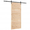 Drzwi przesuwne naturalny 100 x 208 cm Lite drewno sosnowe