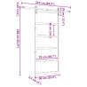 Drzwi przesuwne naturalny 90 x 208 cm Lite drewno sosnowe