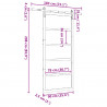 Drzwi przesuwne naturalny 90 x 208 cm Lite drewno sosnowe