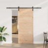 Drzwi przesuwne naturalny 80 x 208 cm Lite drewno sosnowe