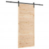 Drzwi przesuwne naturalny 90 x 208 cm Lite drewno sosnowe