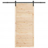Drzwi przesuwne naturalny 90 x 208 cm Lite drewno sosnowe