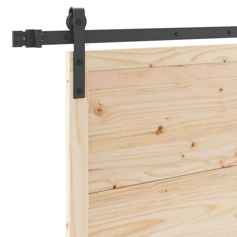 Drzwi przesuwne naturalny 90 x 208 cm Lite drewno sosnowe