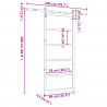 Drzwi przesuwne naturalny 90 x 208 cm Lite drewno sosnowe