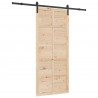 Drzwi przesuwne naturalny 100 x 208 cm Lite drewno sosnowe