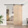 Drzwi przesuwne naturalny 100 x 208 cm Lite drewno sosnowe