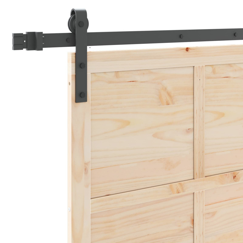 Drzwi przesuwne naturalny 100 x 208 cm Lite drewno sosnowe