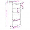 Drzwi przesuwne naturalny 100 x 208 cm Lite drewno sosnowe