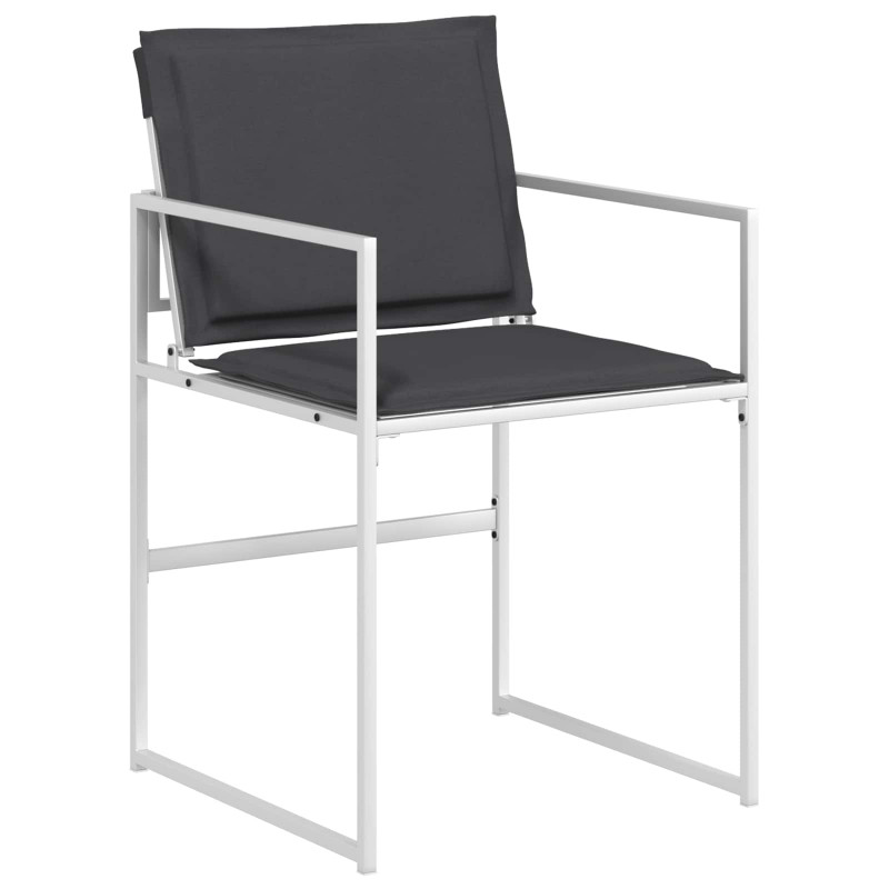 Zestaw do jadalni w ogrodzie 5 pcs Biały i antracyt