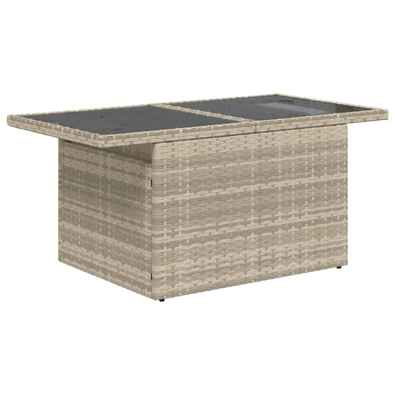 11-cz. zestaw mebli ogrodowych z poduszkami, szary rattan PE