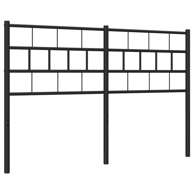 Metalowe wymienne wezgłowie, czarne, 140 cm