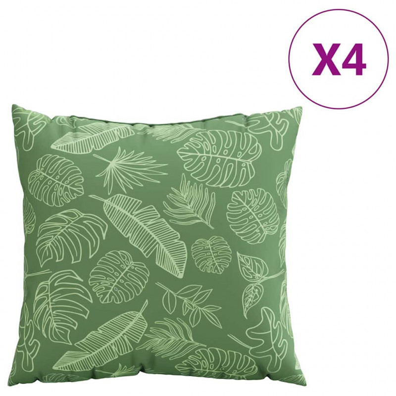 Poduszki rozrzucone Liść 4 pcs Wzór liścia 50 x 50 cm