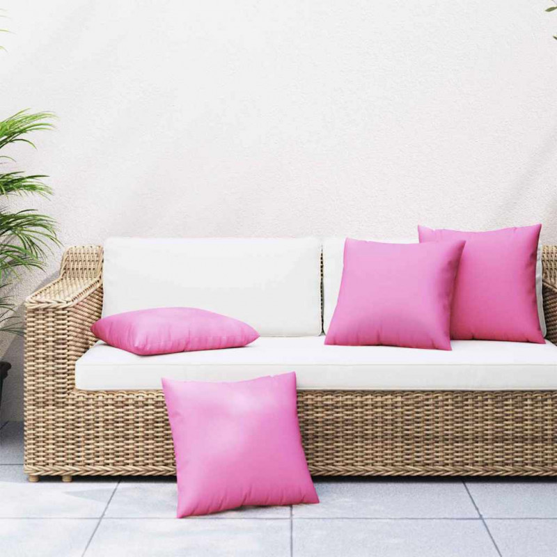 Poduszki rozrzucone Gładki z poduszką 4 pcs Różowy 50 x 50 cm