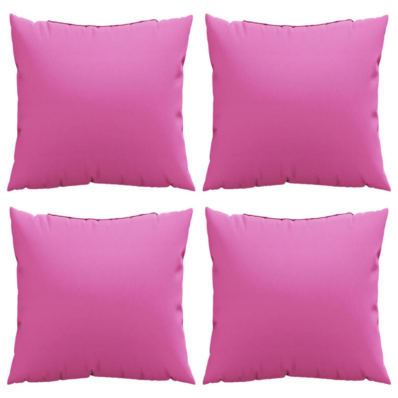 Poduszki rozrzucone Gładki z poduszką 4 pcs Różowy 50 x 50 cm