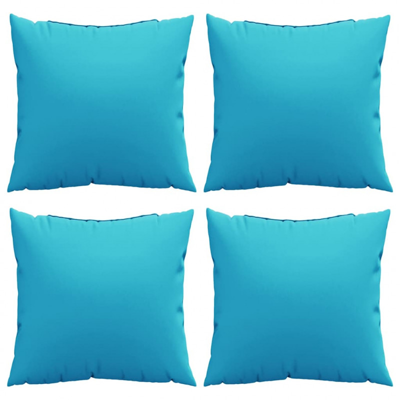 Poduszki rozrzucone Gładki 4 pcs Turkusowy 50 x 50 cm