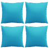 Poduszki rozrzucone Gładki 4 pcs Turkusowy 50 x 50 cm