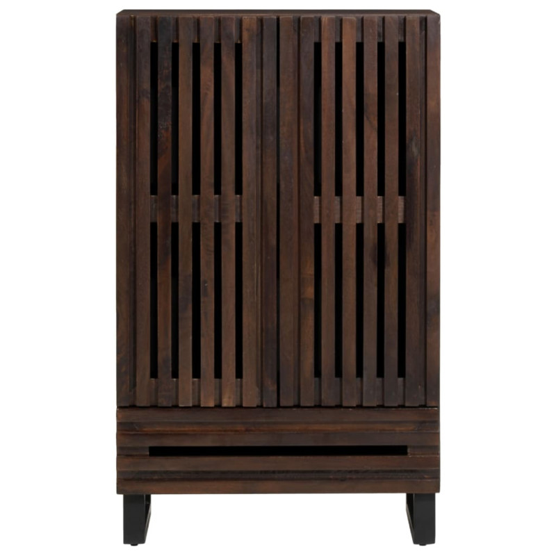 Szafka, brązowa, 60x34x100 cm, lite drewno mango