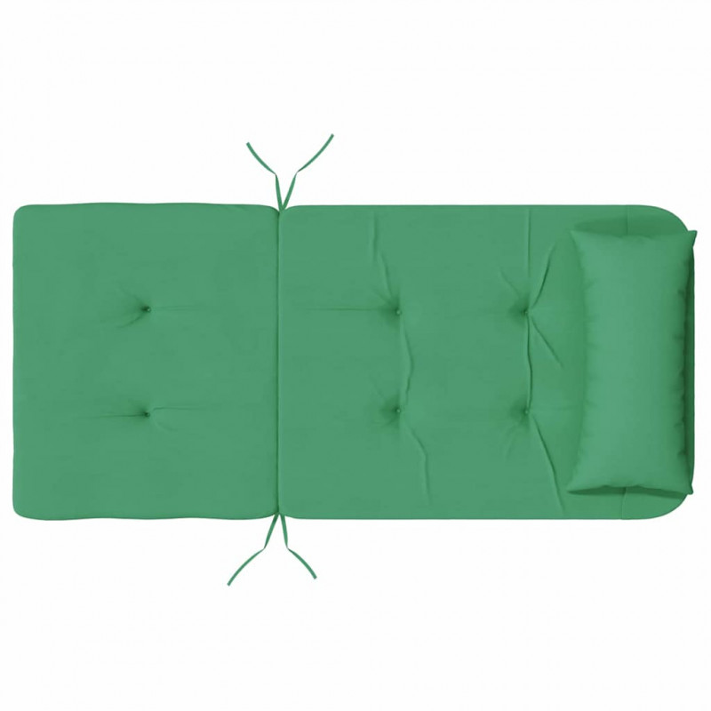 Poduszki na krzesła Gładki 2 pcs Zielony 58 x 77 x 4,5 cm