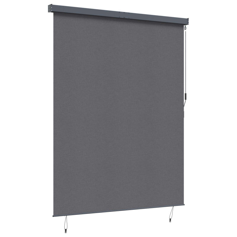 Roleta z zasłonami Antracyt 200 x 250 cm Materiał i Aluminium