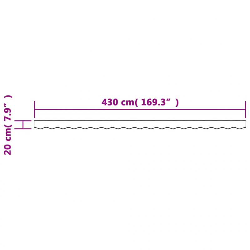 Lambrekin do markizy, burgundowe paski, 4,5 m