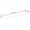 Blat stołu, 110x60x2,5 cm, prostokątny, lite drewno z odzysku