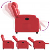Fotel rozkładany, czerwone wino, sztuczna skóra