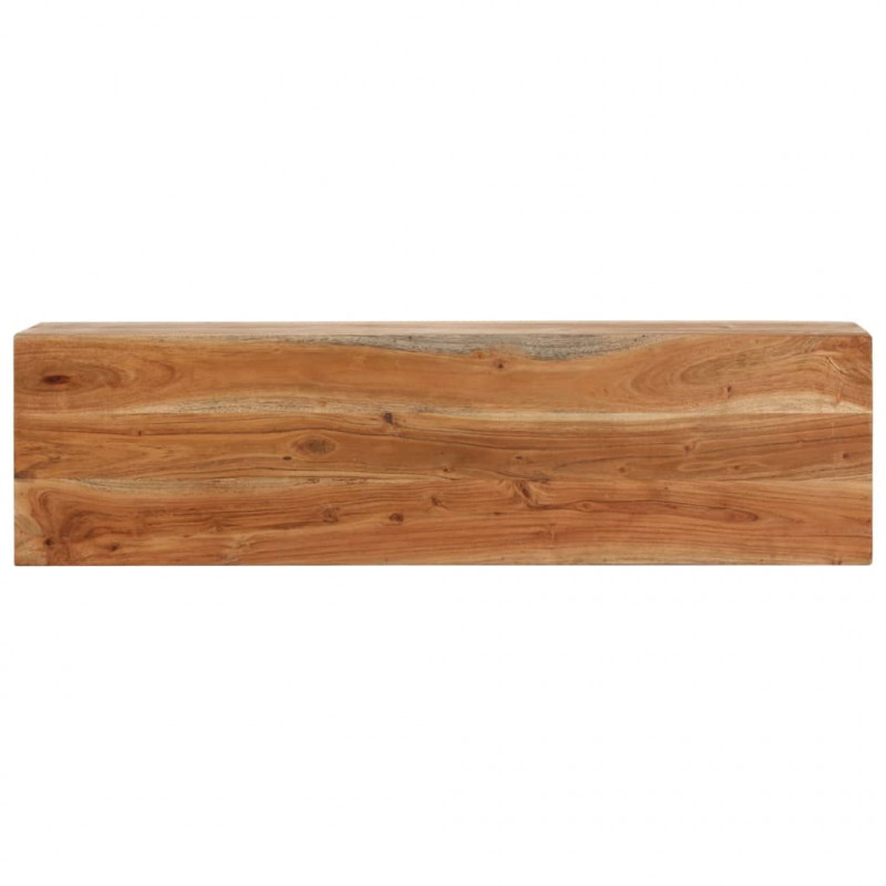 Stolik konsolowy, 110x30x75 cm, lite drewno akacjowe i żelazo