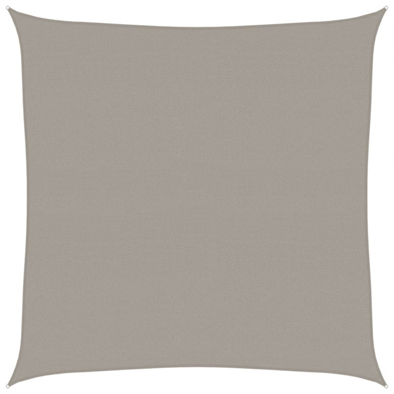 Żagiel przeciwsłoneczny, 160 g/m², jasnoszary, 6x6 m, HDPE